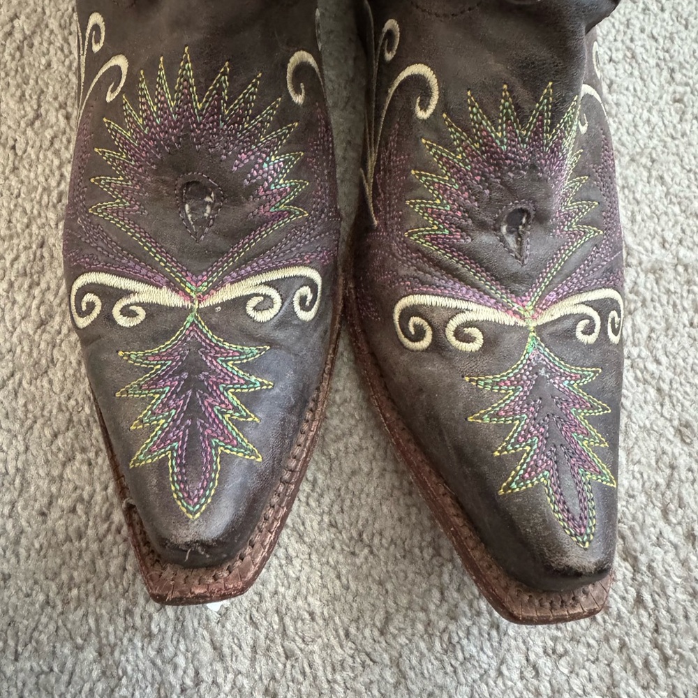 Tony Lama Tan Leather Boots - Picture 8 of 9